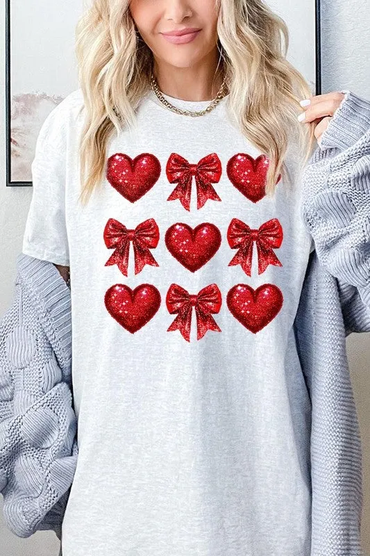 Faux Glitter Valentine Graphic Heavy Cotton Tee
