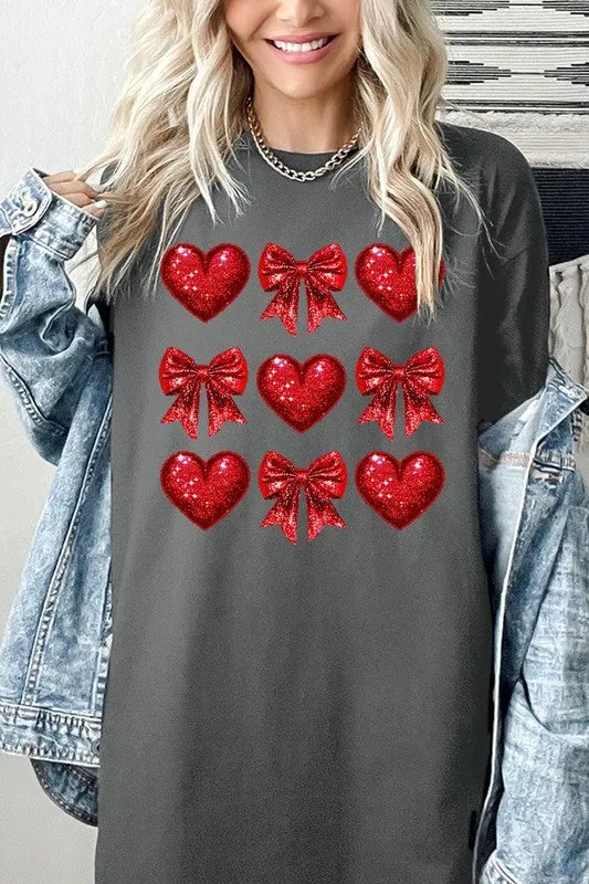 Faux Glitter Valentine Graphic Heavy Cotton Tee