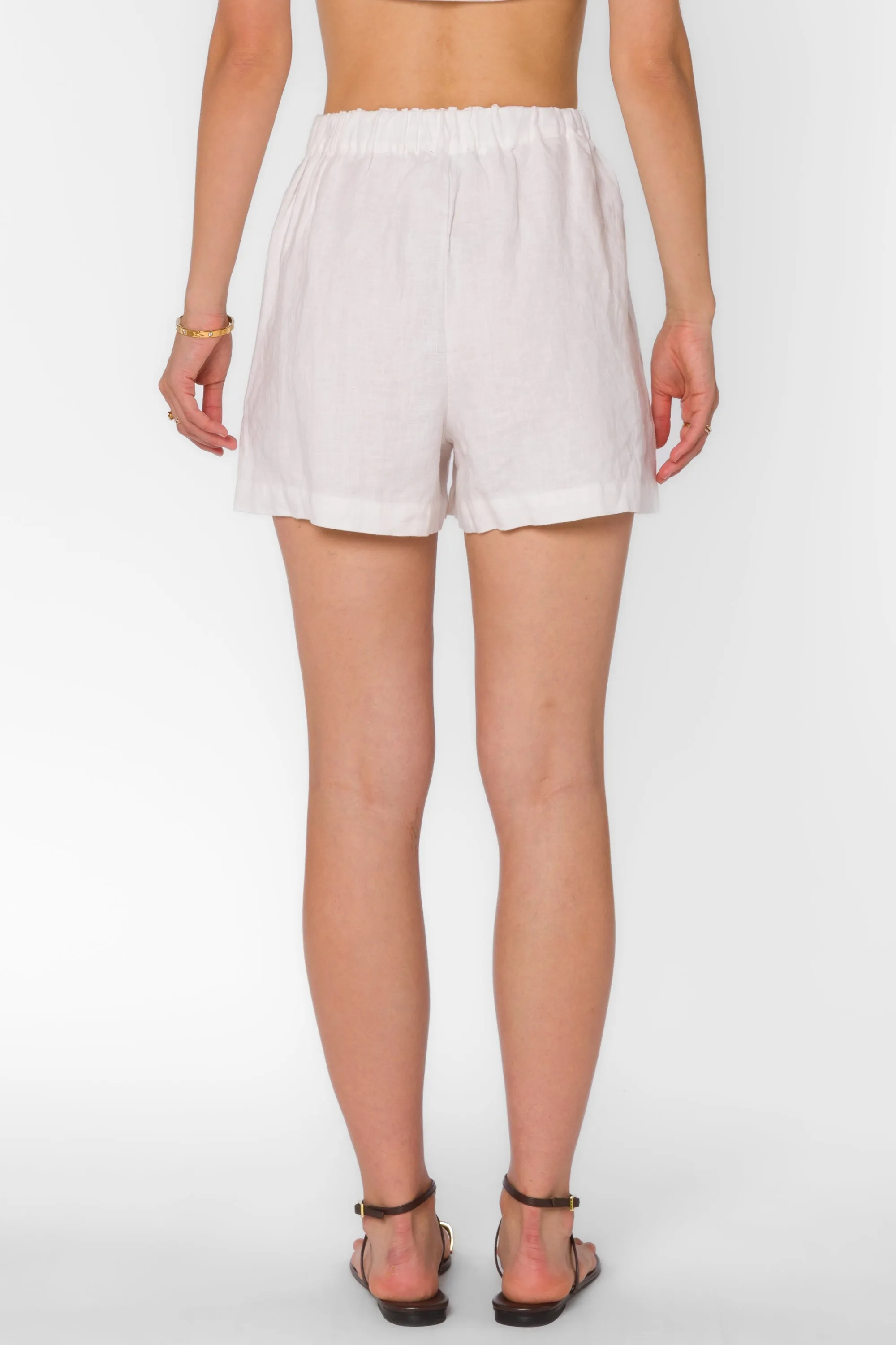 Fedra Optic White Shorts