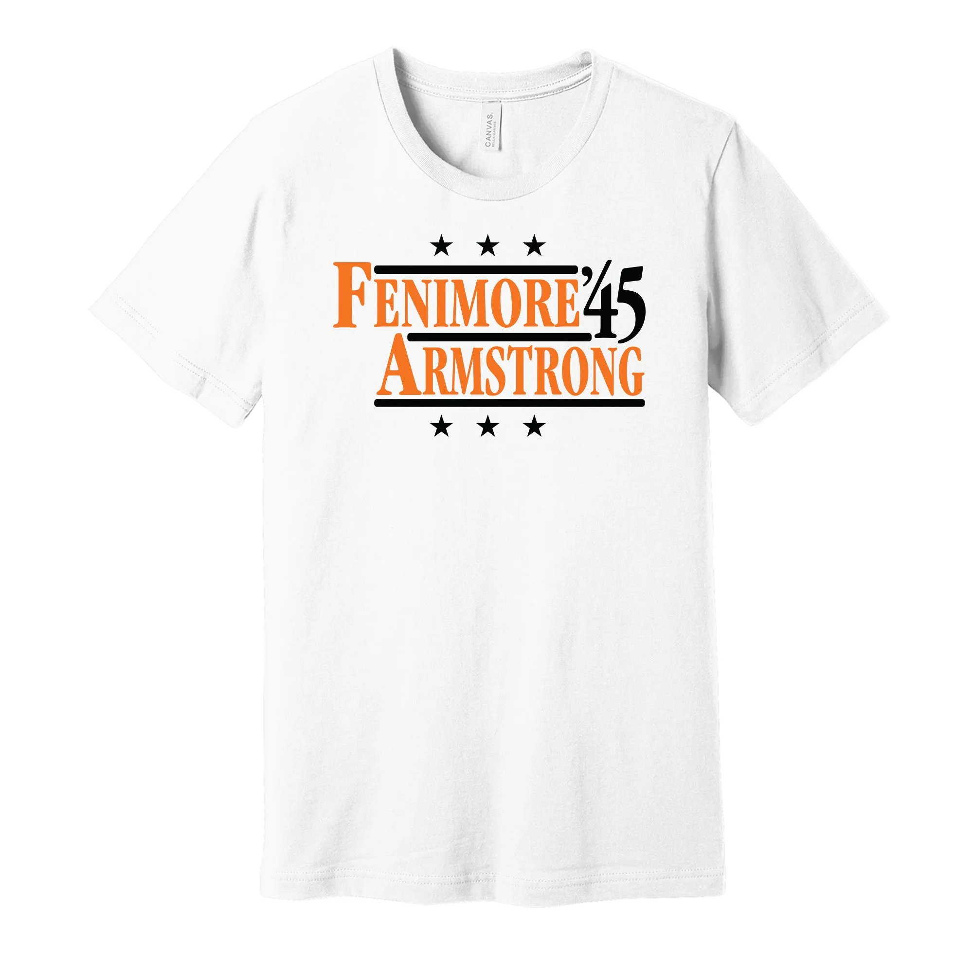 Fenimore & Armstrong '45 - Oklahoma Football Political Campaign Parody T-Shirt - Hyper Than Hype Shirts