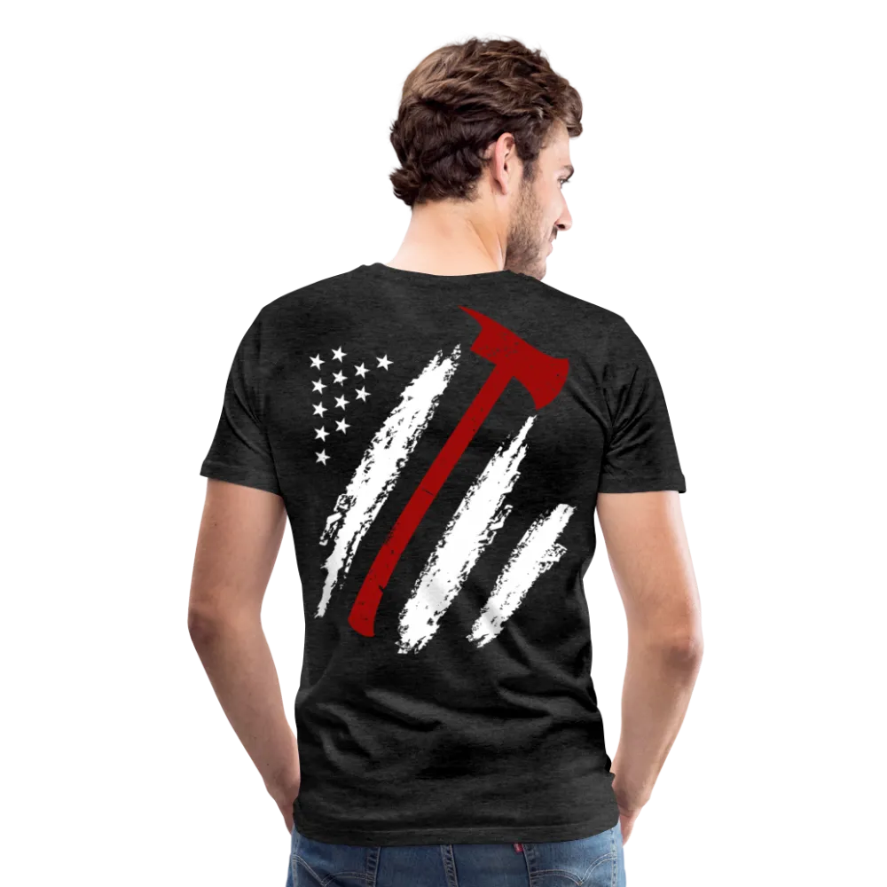 Firefighter Flag Axe Men's Premium T-Shirt