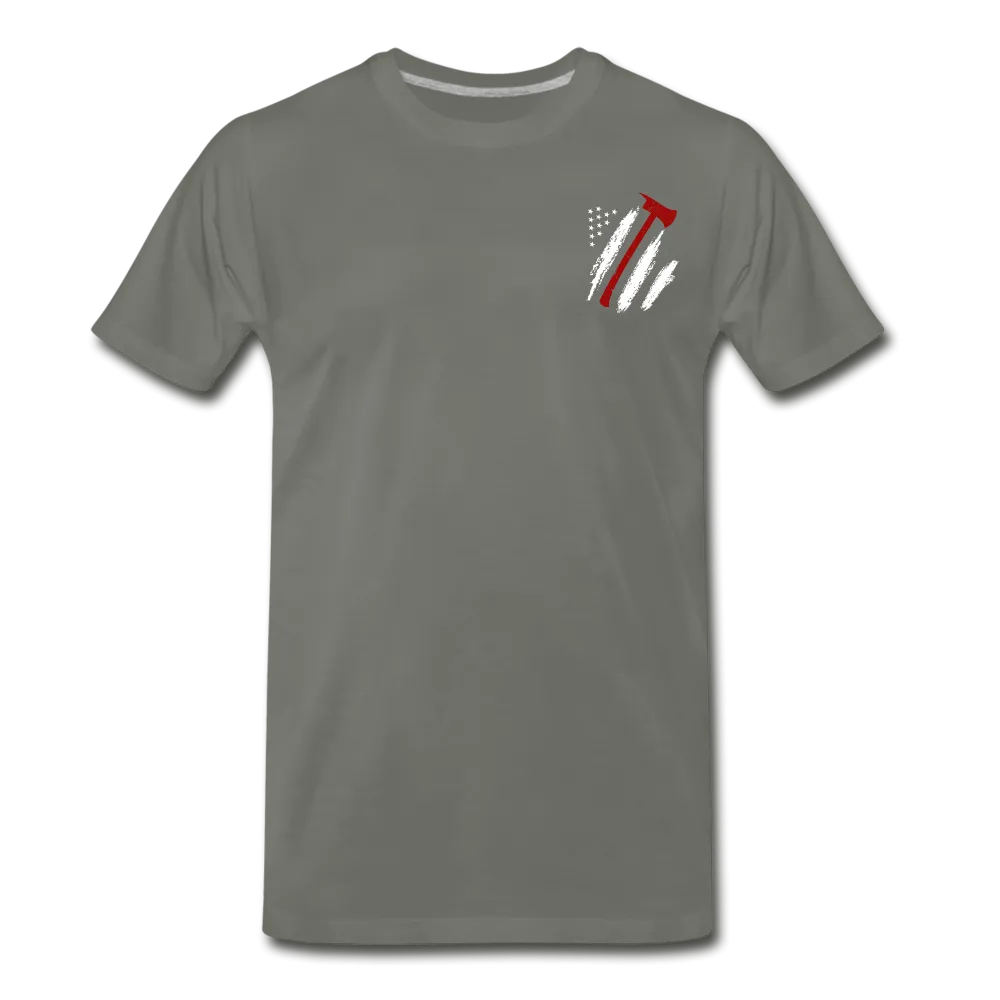 Firefighter Flag Axe Men's Premium T-Shirt