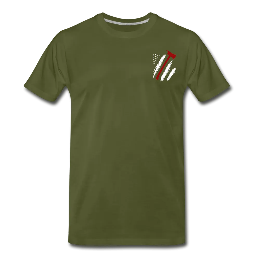 Firefighter Flag Axe Men's Premium T-Shirt