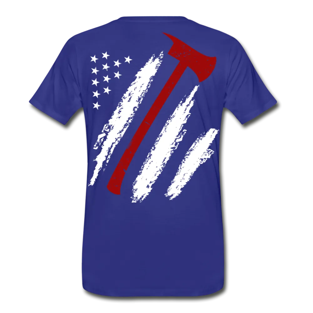Firefighter Flag Axe Men's Premium T-Shirt