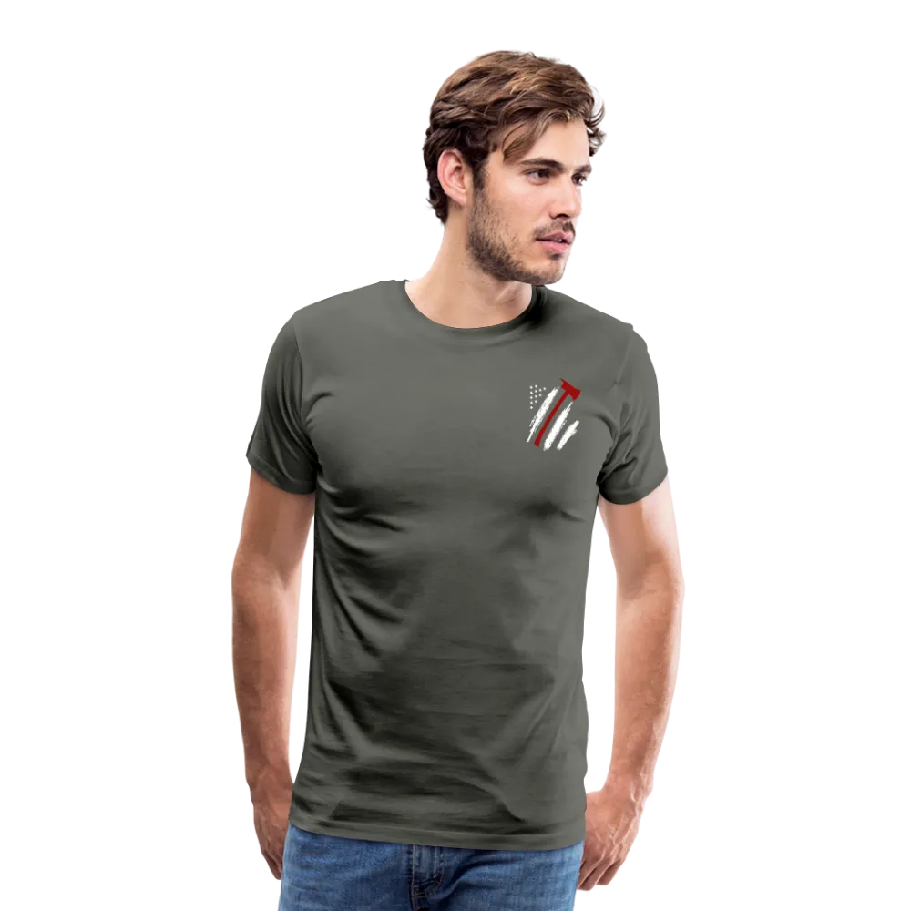 Firefighter Flag Axe Men's Premium T-Shirt