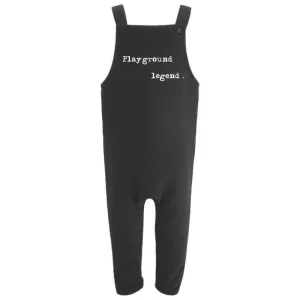 Fleece lined playground legend . black dungarees (6 months to 3 years)