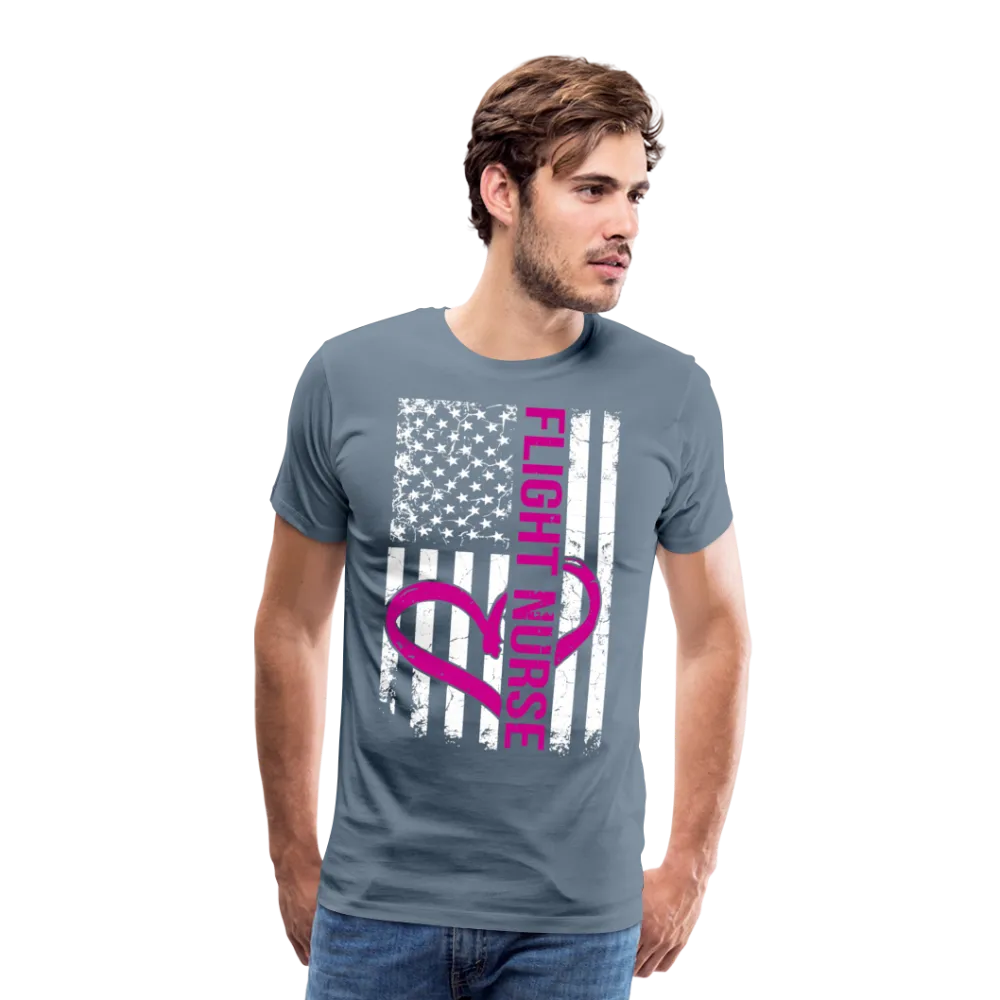 Flight Nurse Flag Men's Premium T-Shirt (CK1584)