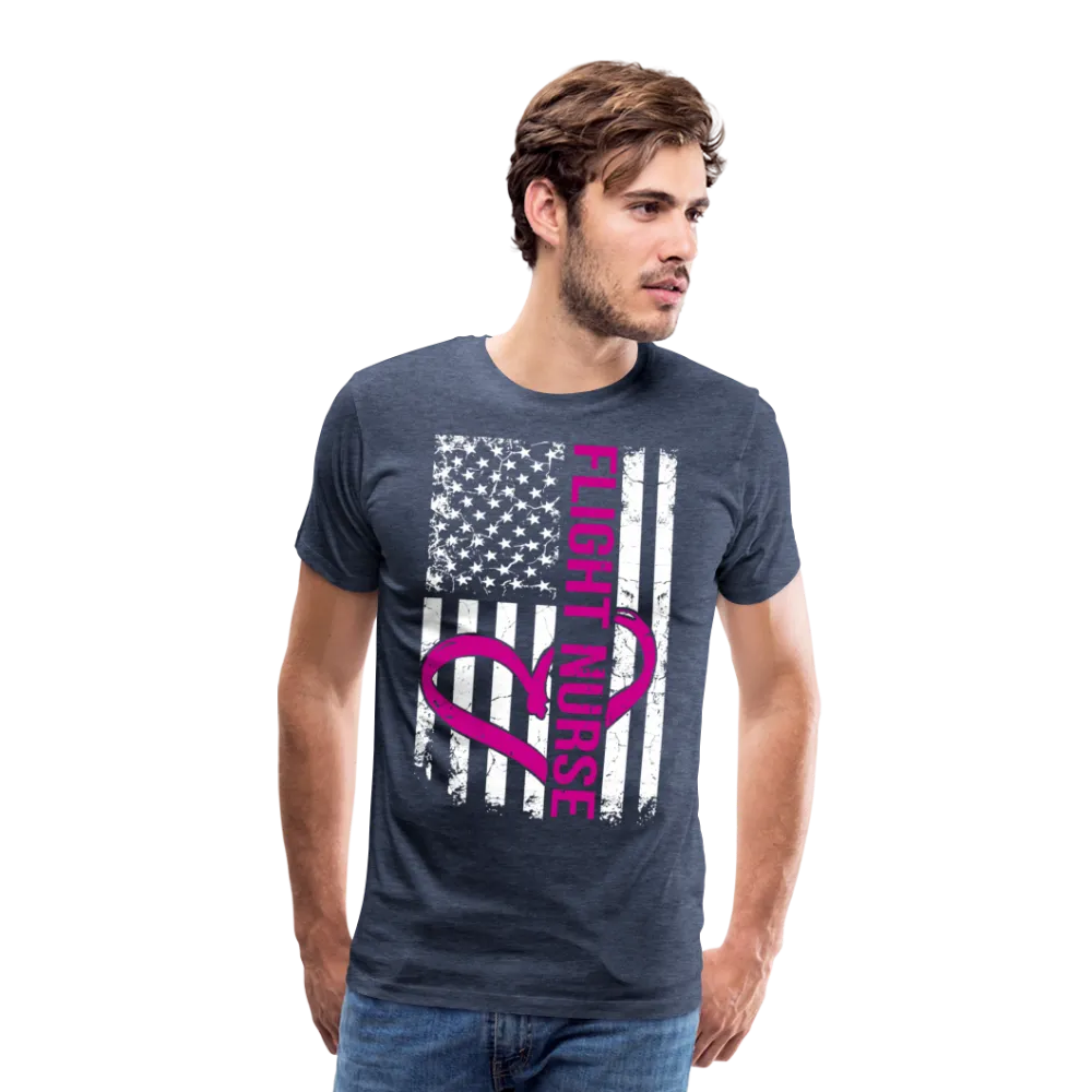 Flight Nurse Flag Men's Premium T-Shirt (CK1584)
