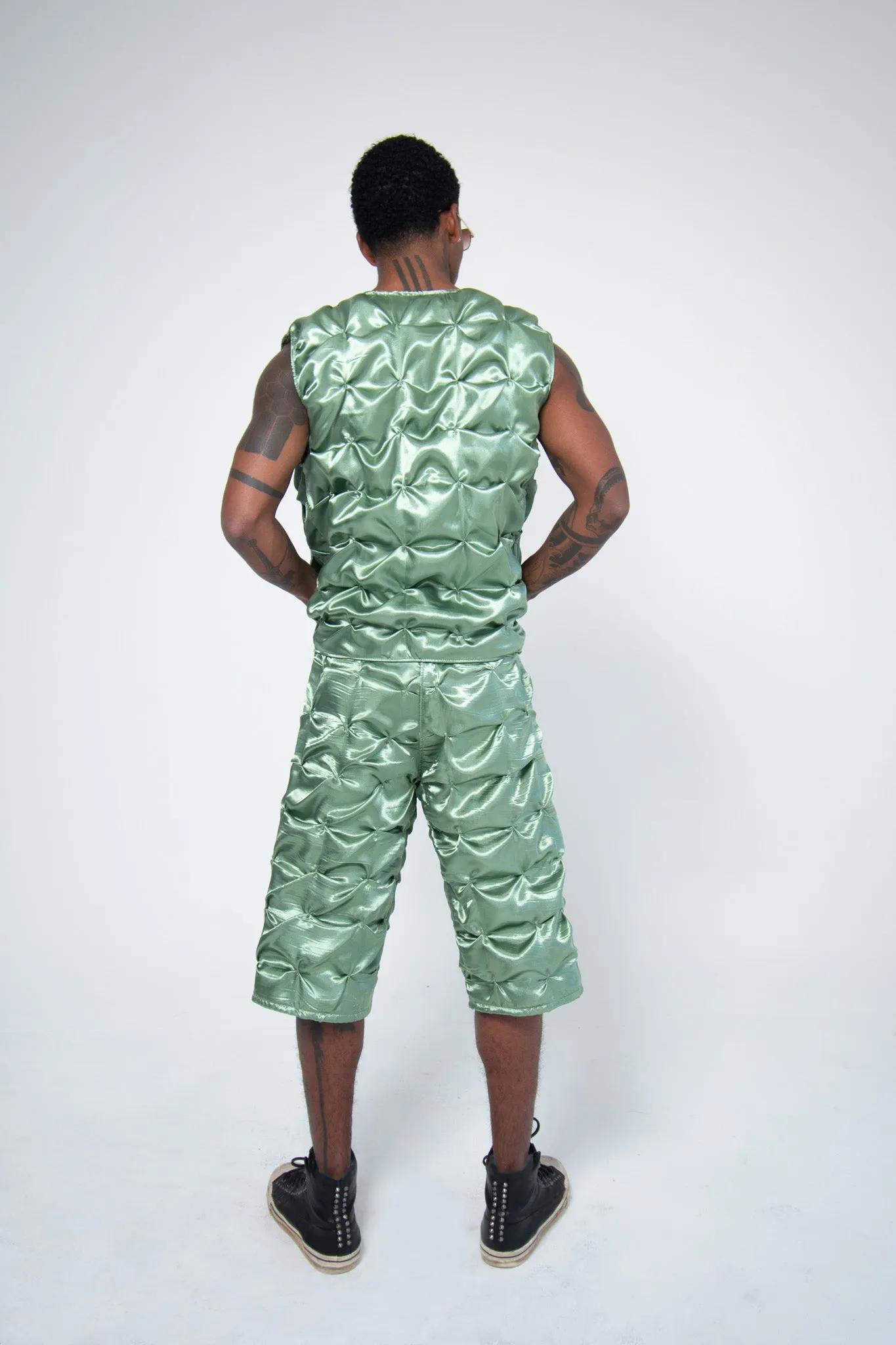 FLUIDITY GREEN SHORTS