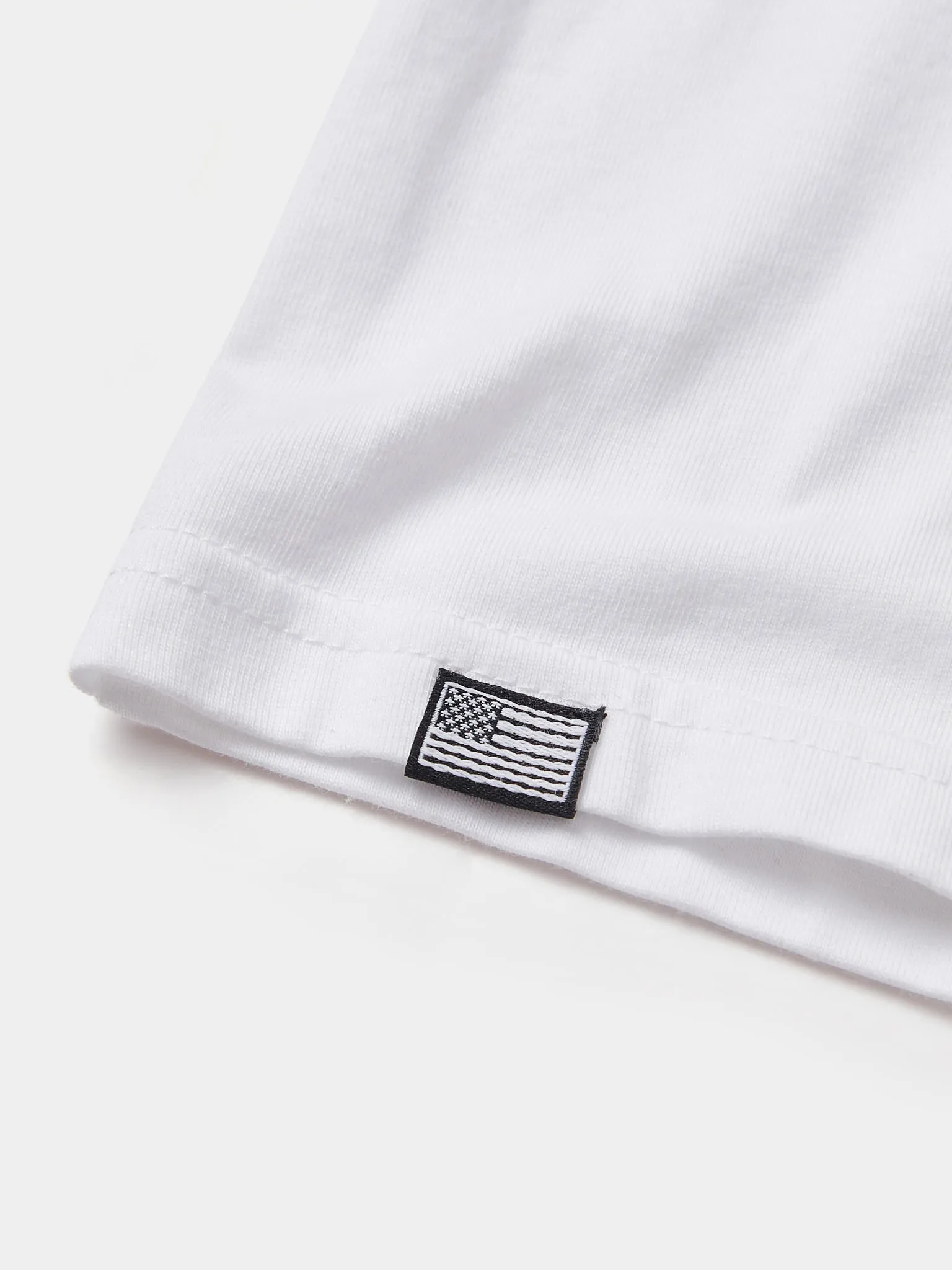 Flyers Mens Textured Collar T-Shirt Bright White