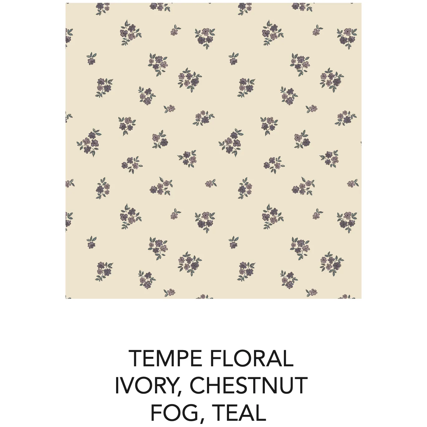 Fran Fleece Cuff Sleeve Dress -Tempe Floral / Fog   Chestnut