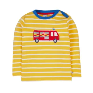 Frugi Infant Orion Breton T-Shirt Fire Engine