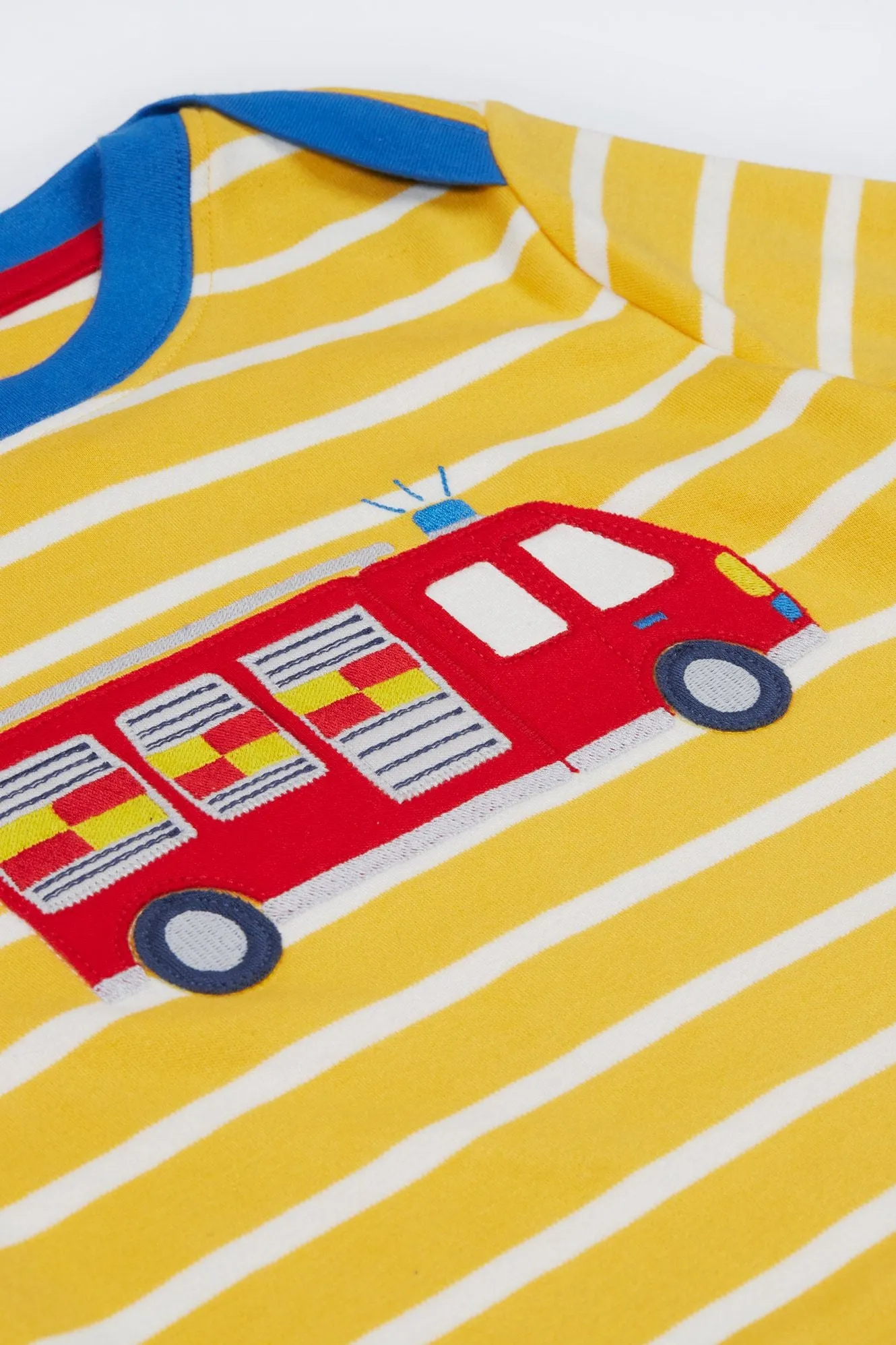 Frugi Infant Orion Breton T-Shirt Fire Engine