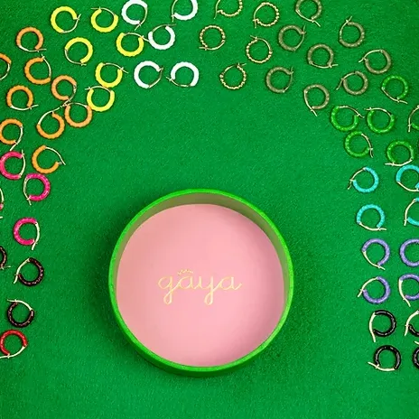 GAYA Joaillerie Lilac Enamel Hoops Pair
