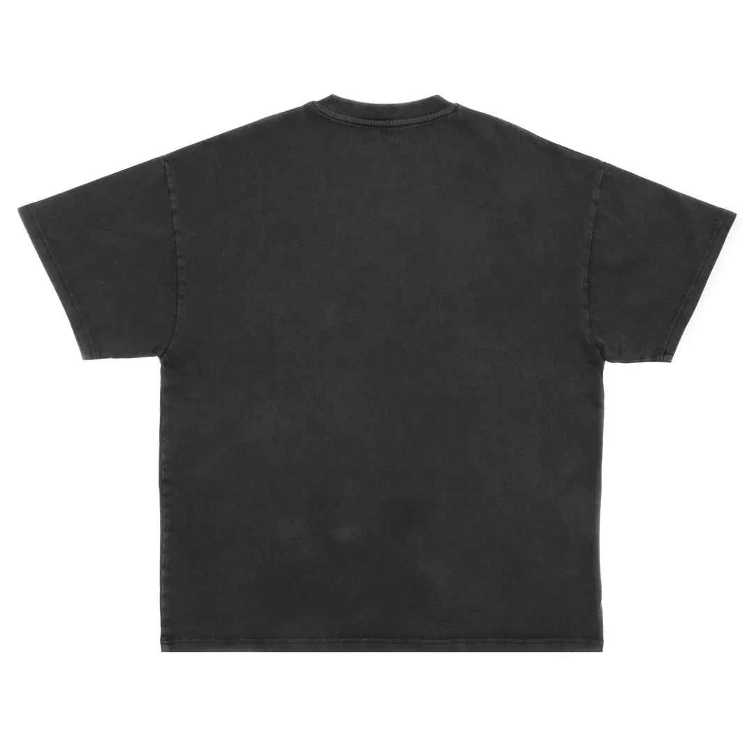 Ghana-Jamaica Love Oversized Varsity Tee - Black