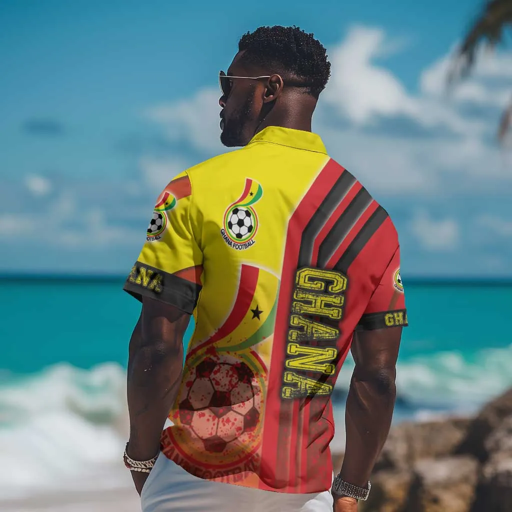 Ghana Soccer Hawaiian Shirt Black Stars Football - Road To Champion DT03