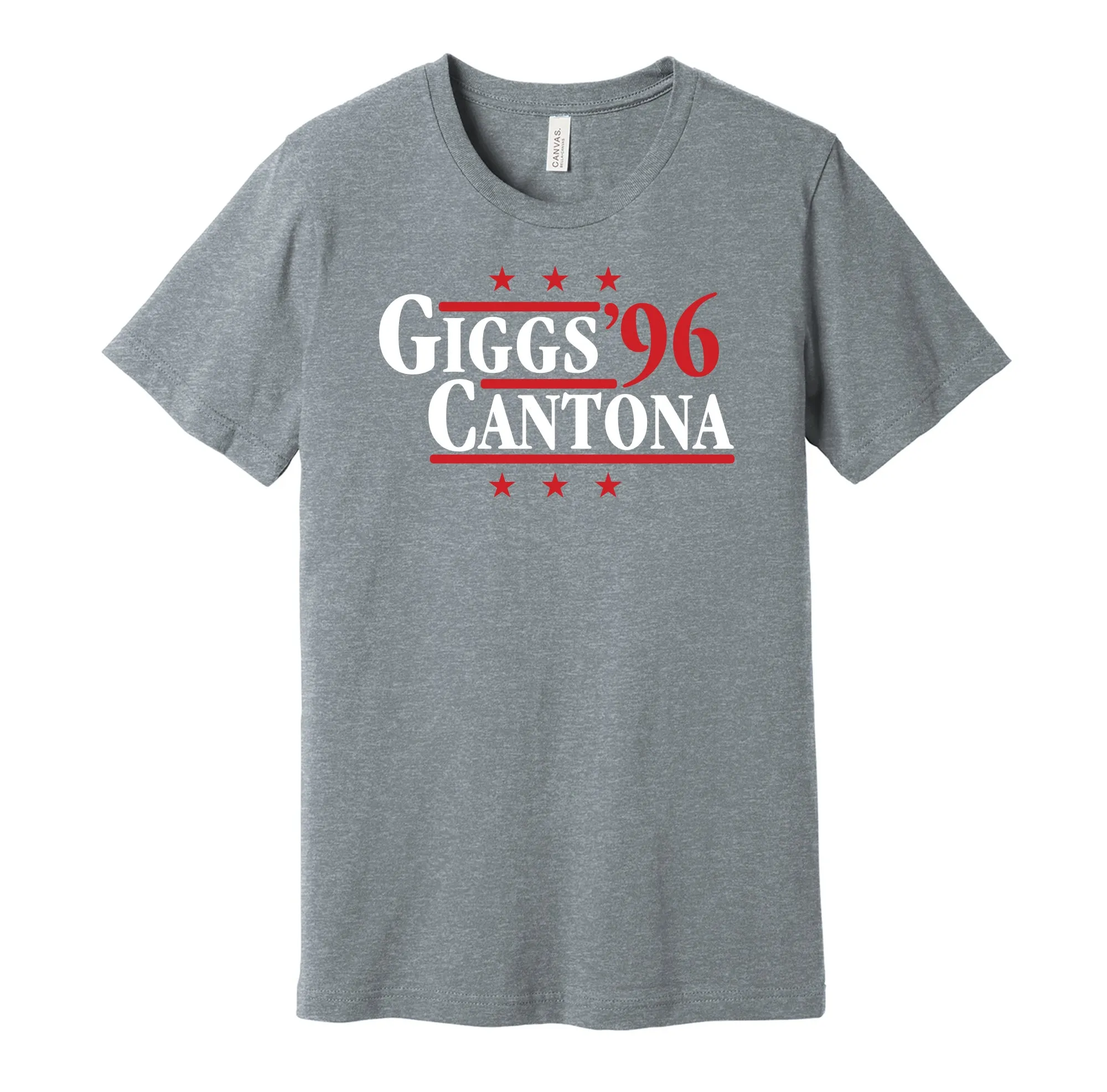 Giggs & Cantona '96 - Manchester Football Legends Political Campaign Parody T-Shirt - Hyper Than Hype Shirts