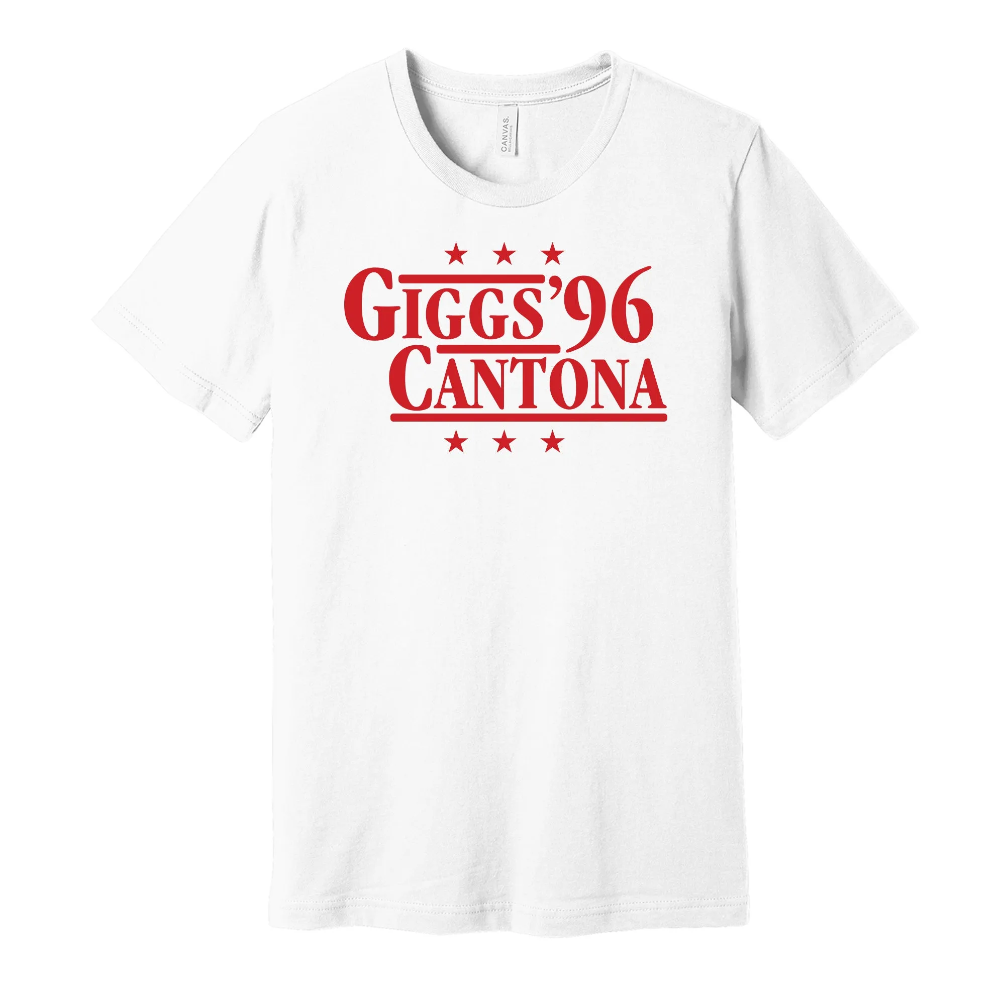 Giggs & Cantona '96 - Manchester Football Legends Political Campaign Parody T-Shirt - Hyper Than Hype Shirts