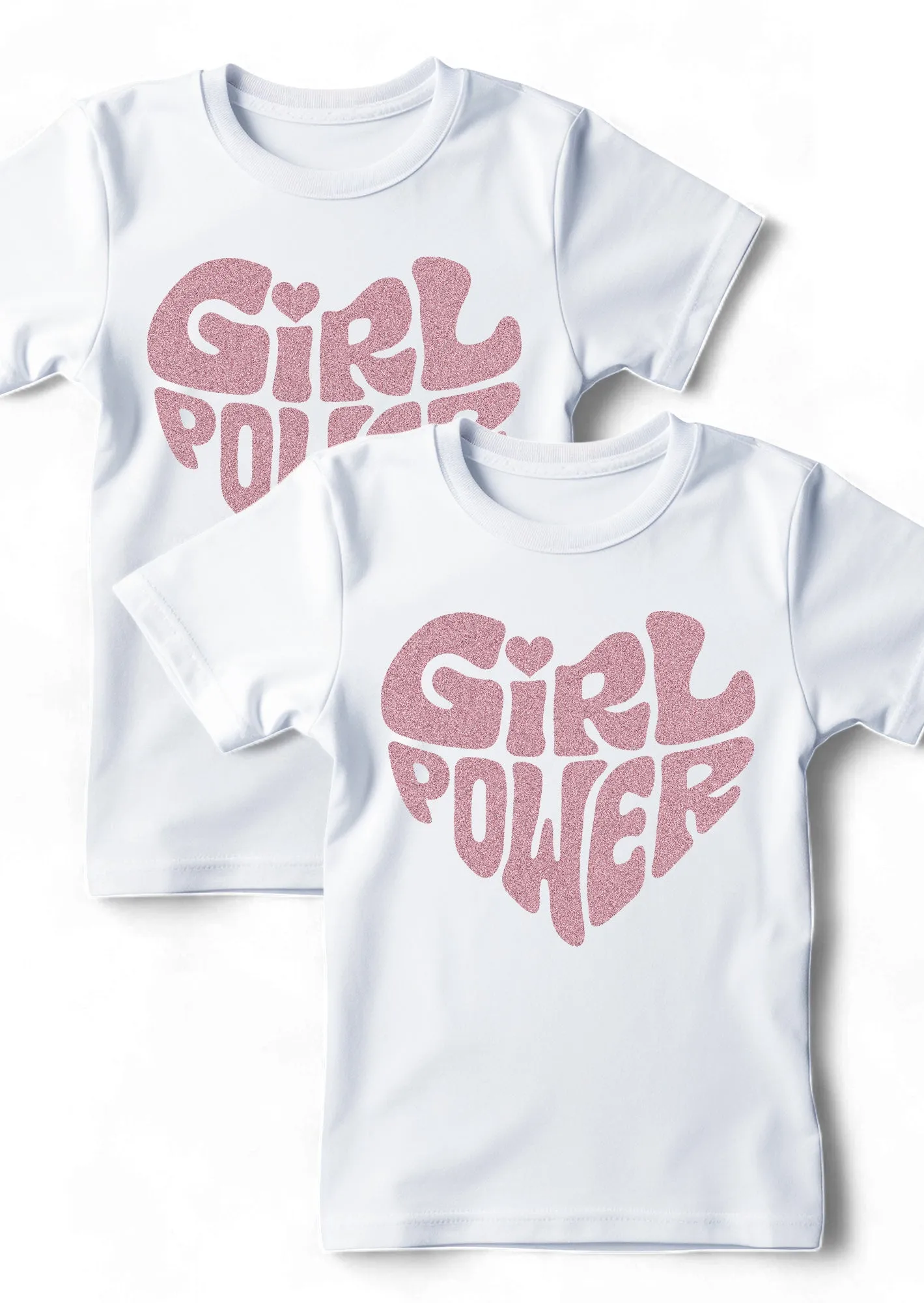 Girl Power Pink Glitter Tee & Lame Leggings Set