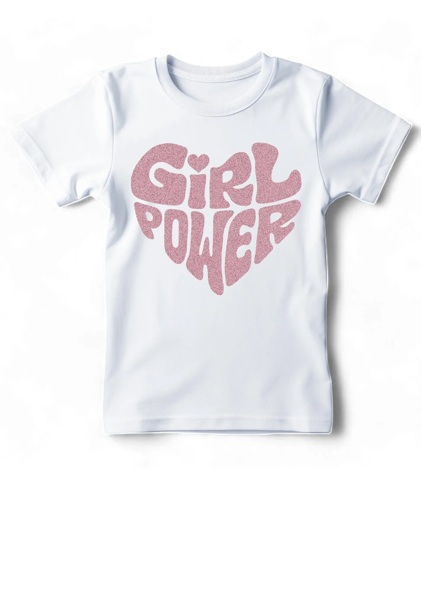 Girl Power Pink Glitter Tee & Lame Leggings Set
