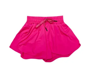 Girls Butterfly Shorts - Neon Pink