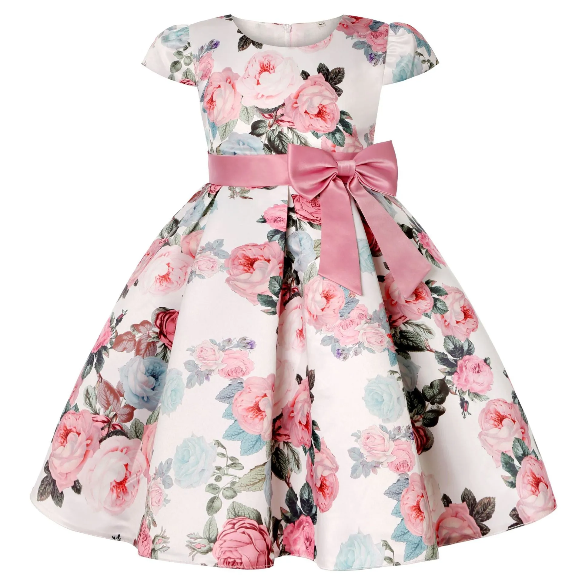 Girls Kids Flower Elegant Casual Princess Party Dresses