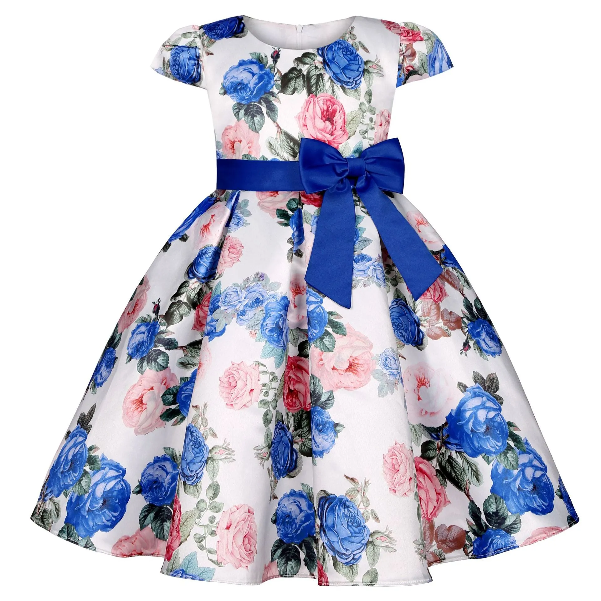 Girls Kids Flower Elegant Casual Princess Party Dresses