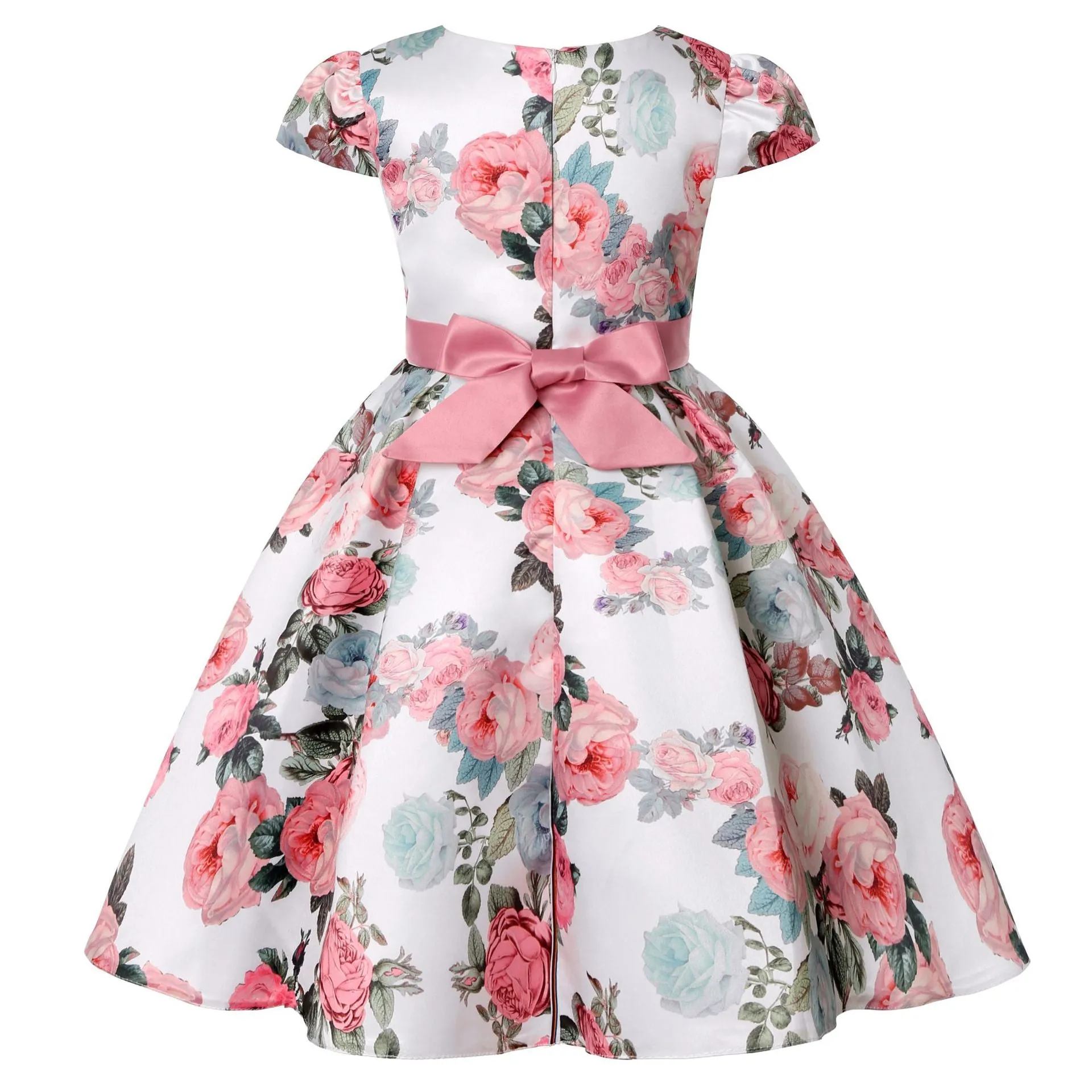 Girls Kids Flower Elegant Casual Princess Party Dresses