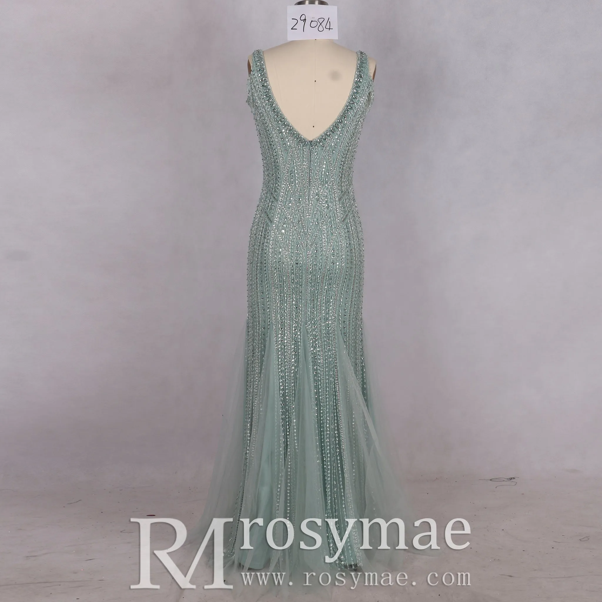 Glamorous Light Green Sparkly Mermaid Evening Dress