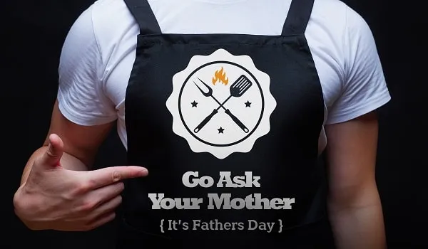 Go Ask Your Mom BBQ Apron SVG Image File Download