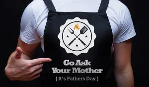 Go Ask Your Mom BBQ Apron SVG Image File Download