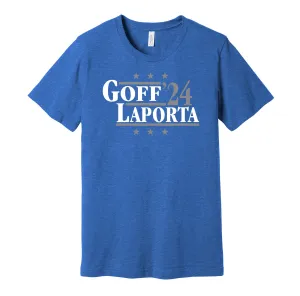 Goff & LaPorta '24 - Detroit Football Legends Political Campaign Parody T-Shirt - Hyper Than Hype Shirts