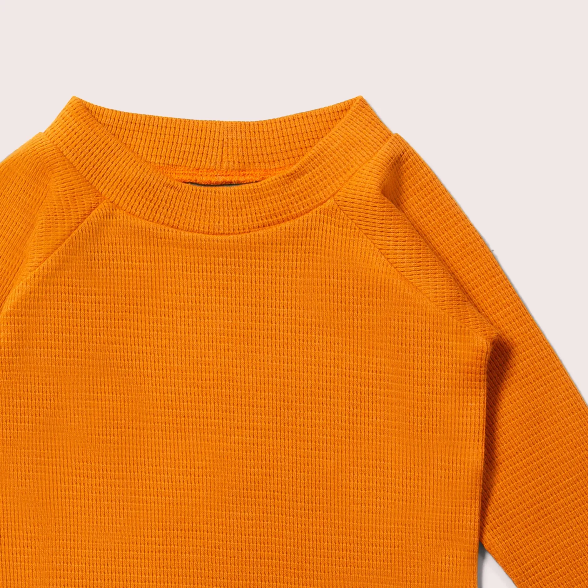 Golden Ochre Waffle Long Sleeve Cosy Top