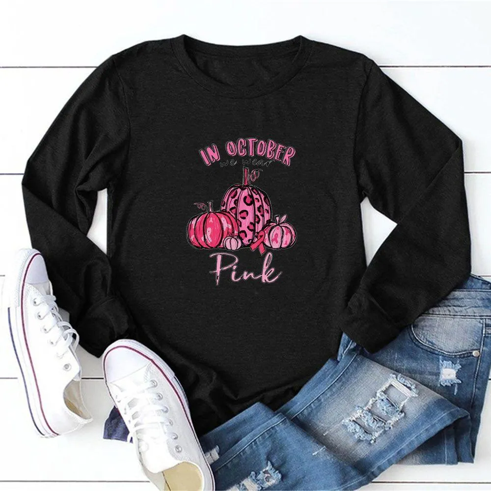 Graphic long Sleeve Shirts In October