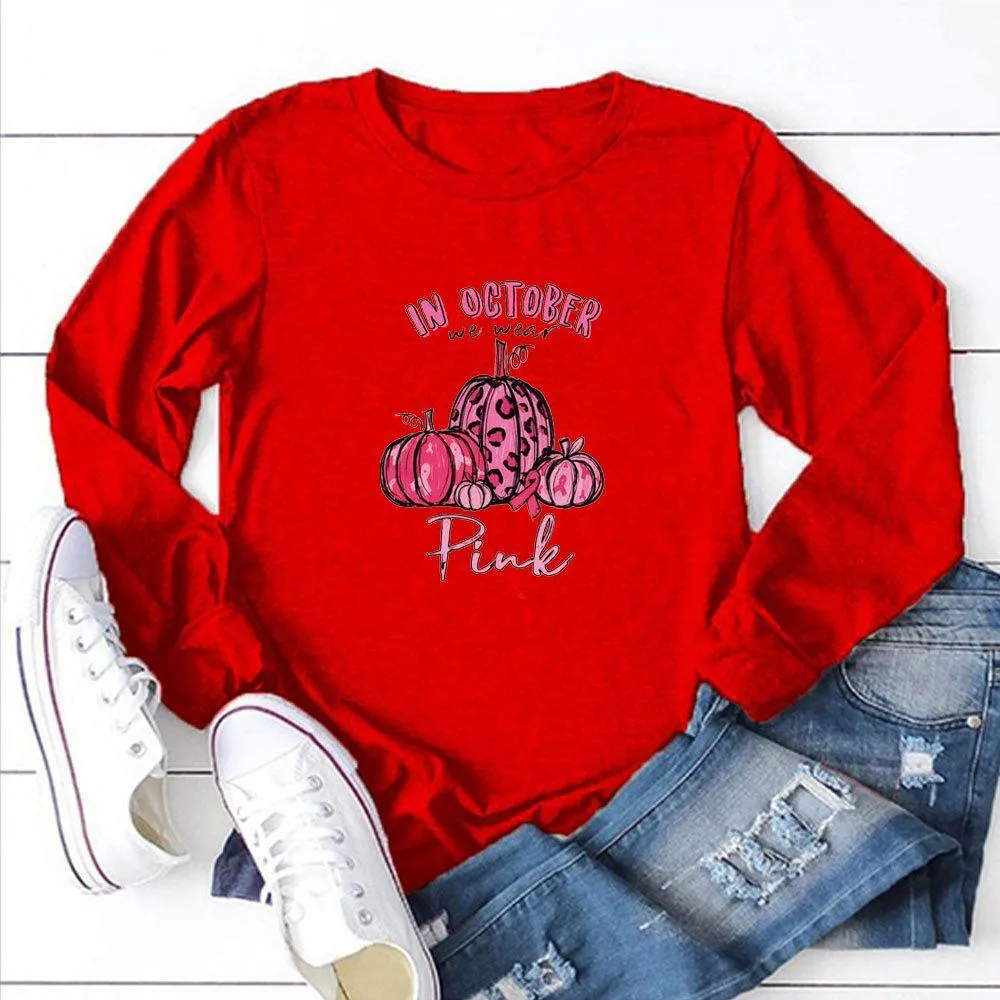 Graphic long Sleeve Shirts In October