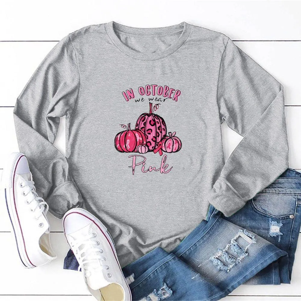 Graphic long Sleeve Shirts In October