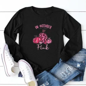 Graphic long Sleeve Shirts In October