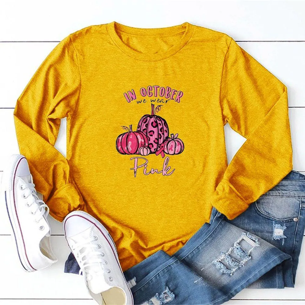 Graphic long Sleeve Shirts In October