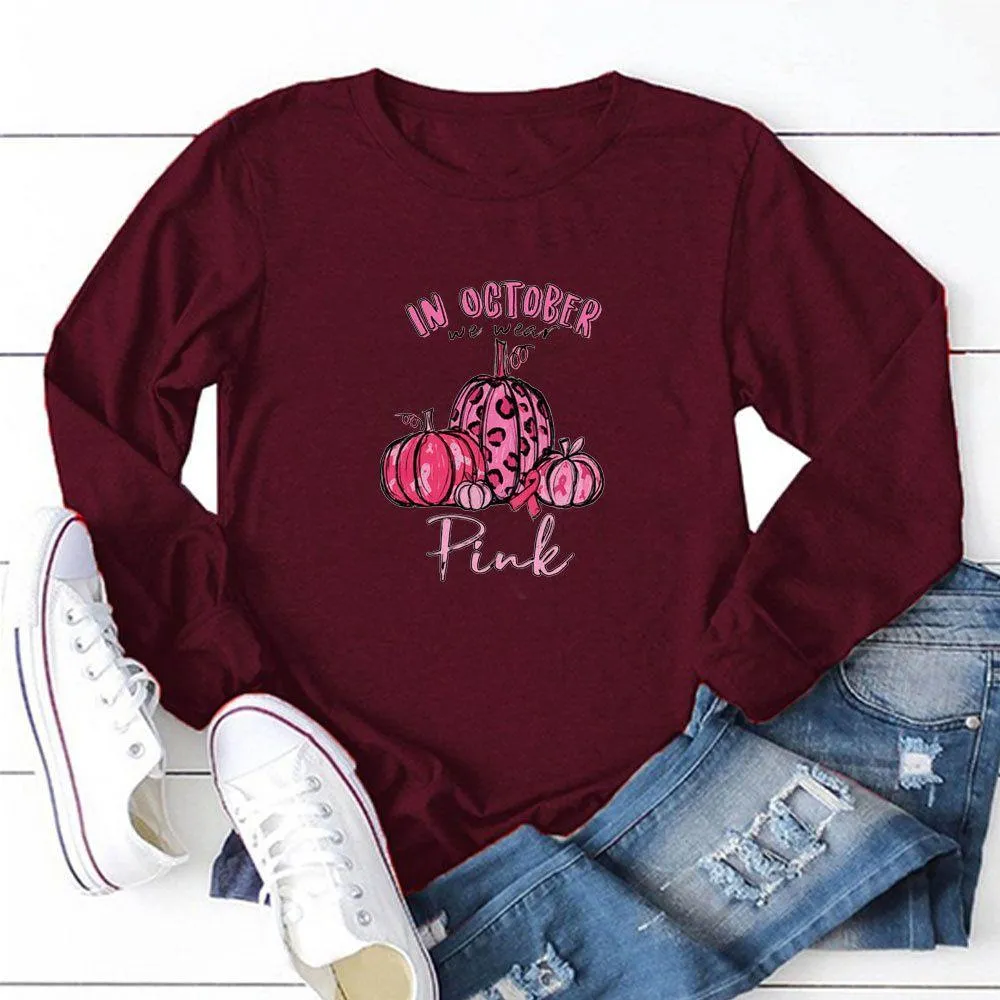 Graphic long Sleeve Shirts In October