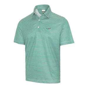 Greg Norman Classic Bar Stripe Polo - Evergreen