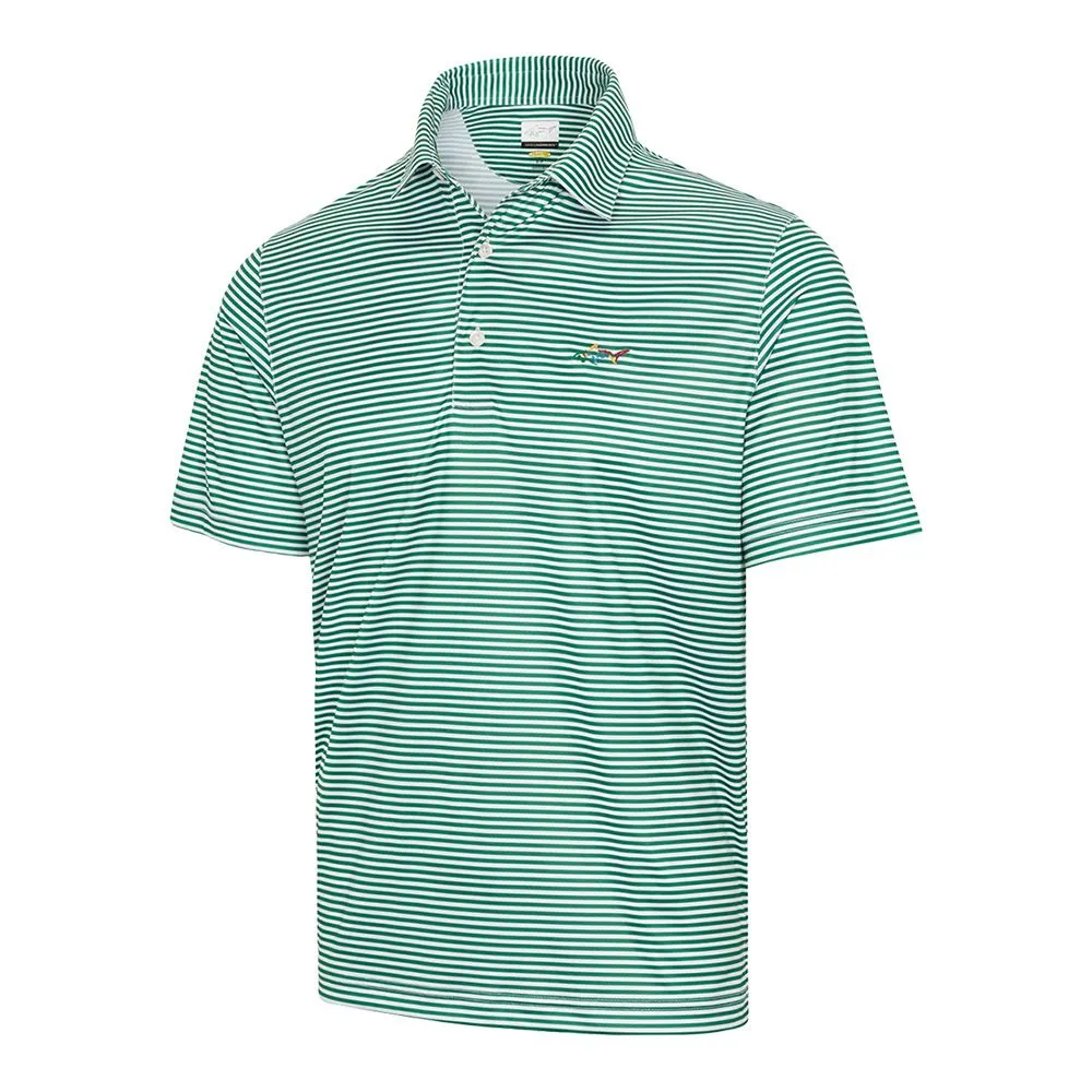 Greg Norman Classic Bar Stripe Polo - Evergreen
