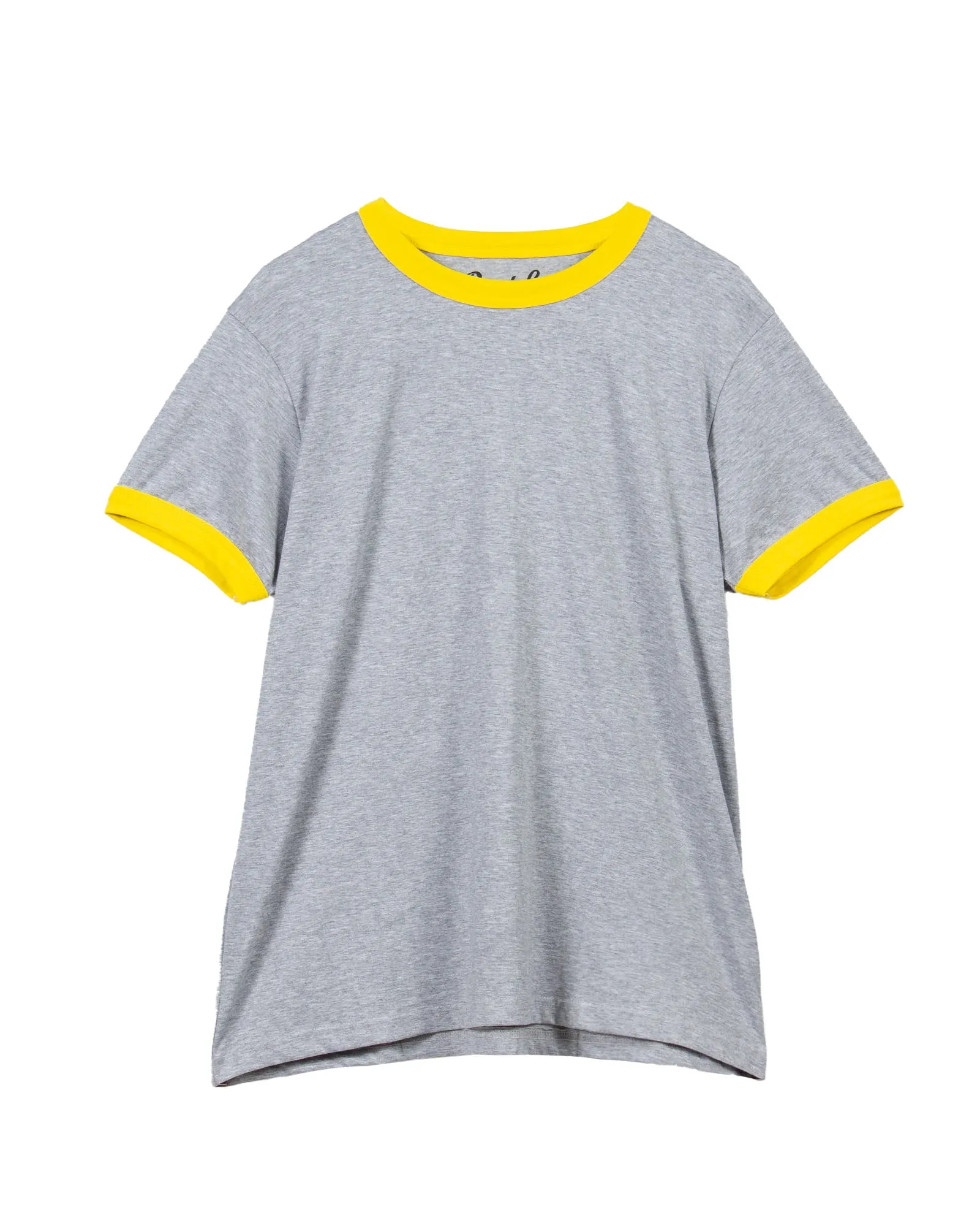Grey/Yellow Ringer Tee
