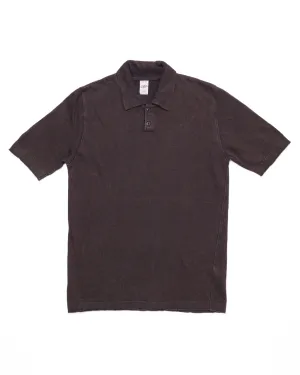 GRP Knitwear 2-Button-Polo SF PL 10 Linen Knit Brown