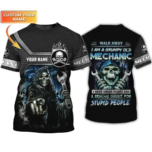 Grumpy Old Mechanic 3D Shirts Personalized Name
