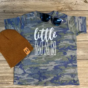 HAHA MAMA Clothing - Little Man Smokey Grey Camo- Child T-Shirt/ONESIE