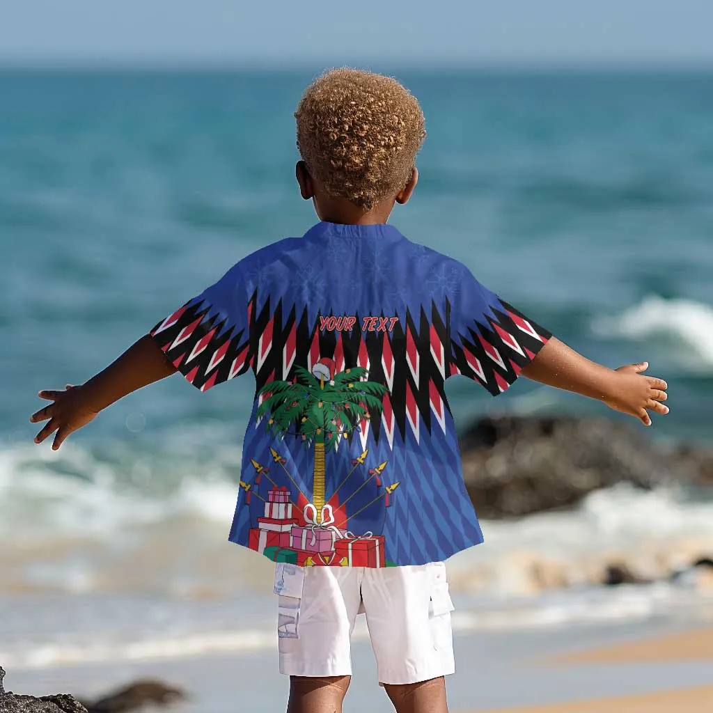 Haiti Afro Christmas Personalized Kid Hawaiian Shirt Festive Vibes LT7