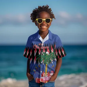 Haiti Afro Christmas Personalized Kid Hawaiian Shirt Festive Vibes LT7