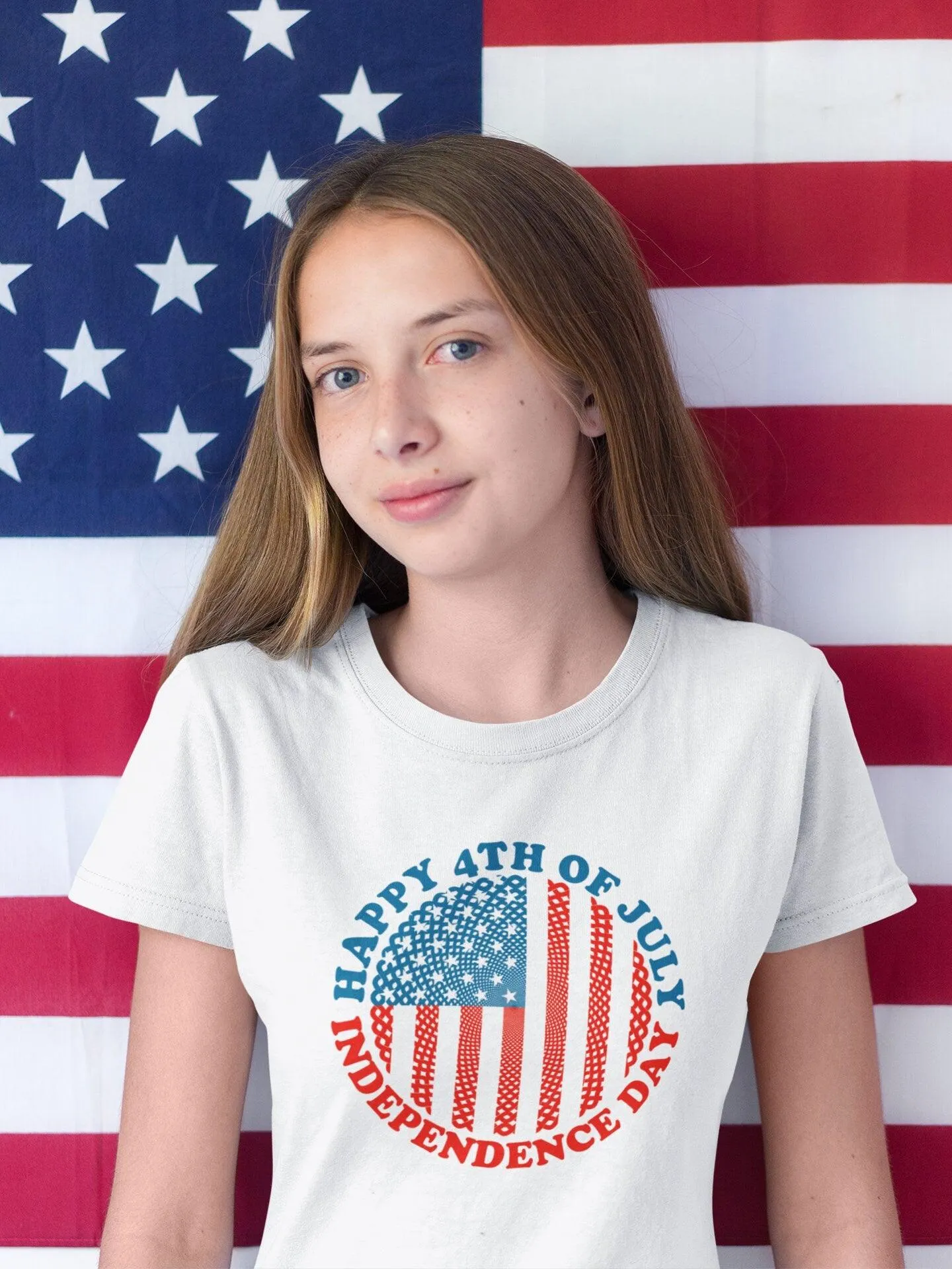 Happy 4th Of July | Independence Day | Circle American Flag, Fourth Of July Shirt,Patriotic Shirt,Independence Day Shirts,Patriotic Family