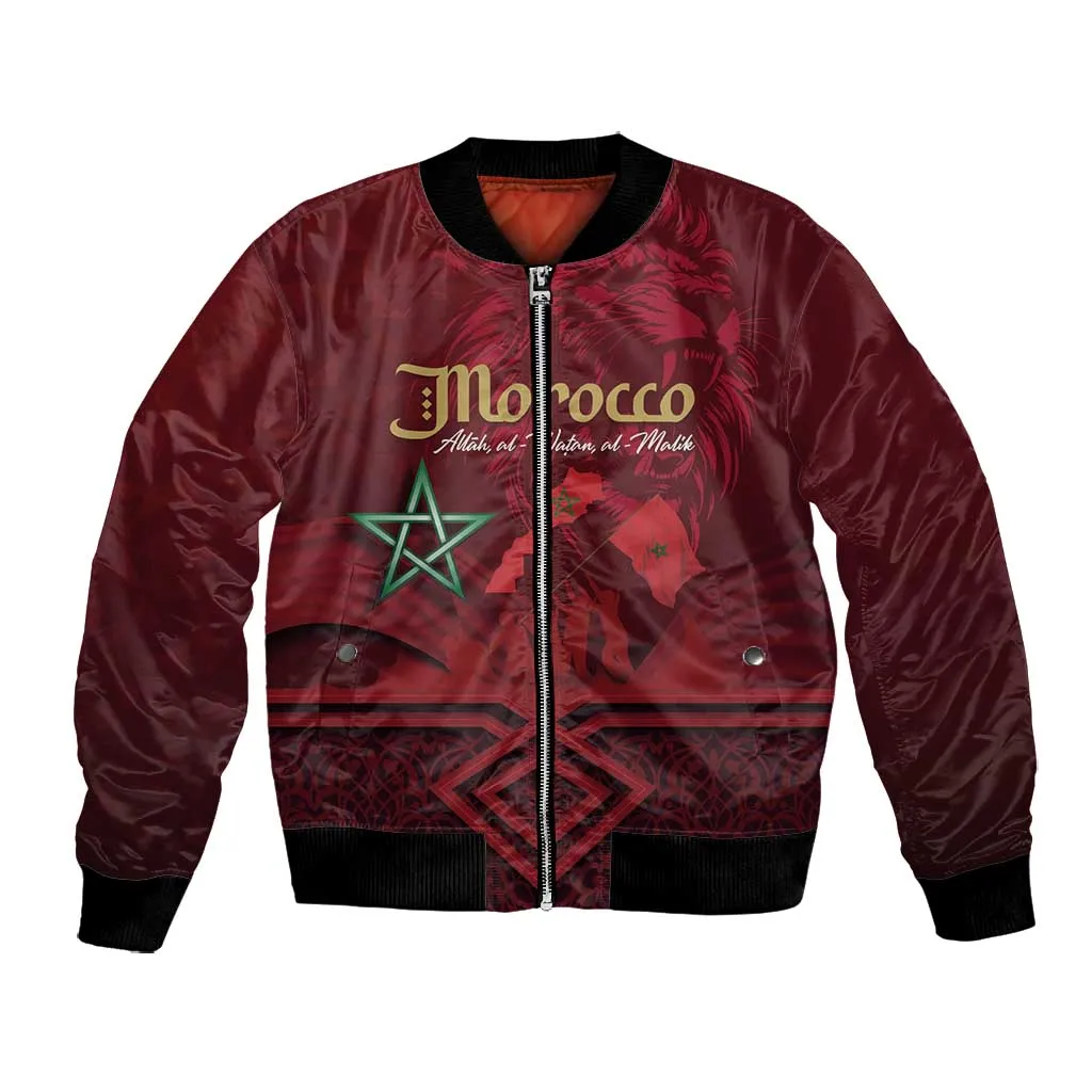 Happy Proclamation of Independence of Morocco Bomber Jacket Barbary Lion's Roar - Fight for Free and Peace LT03