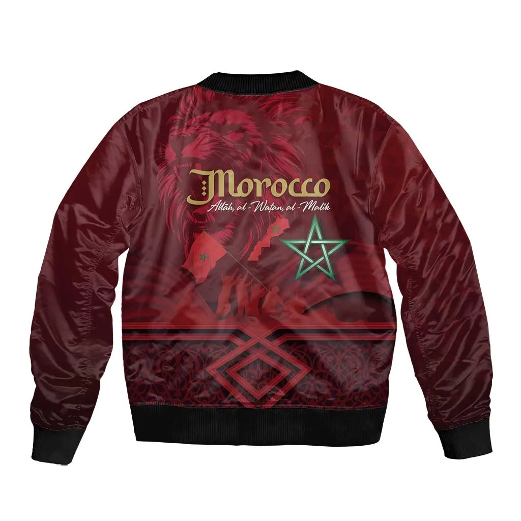 Happy Proclamation of Independence of Morocco Bomber Jacket Barbary Lion's Roar - Fight for Free and Peace LT03